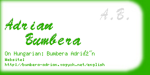 adrian bumbera business card